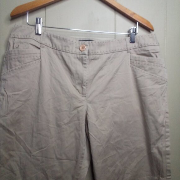 Tribal Studio Capri Pants 14 Straight Khaki Tan - Picture 13 of 15
